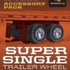 Mobius Mobius 1/25 Super Single Trailer Wheel & Tire Set (4)