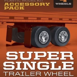 Mobius Mobius 1/25 Super Single Trailer Wheel & Tire Set (4)