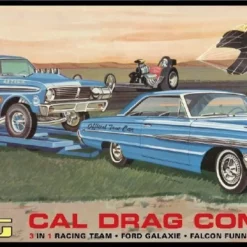 AMT AMT 1/25 Cal Drag Combo 64 Galaxie AWB Falcon & Trailr
