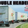 AMT AMT 1/25 Tandem Van Trailers, Double Header